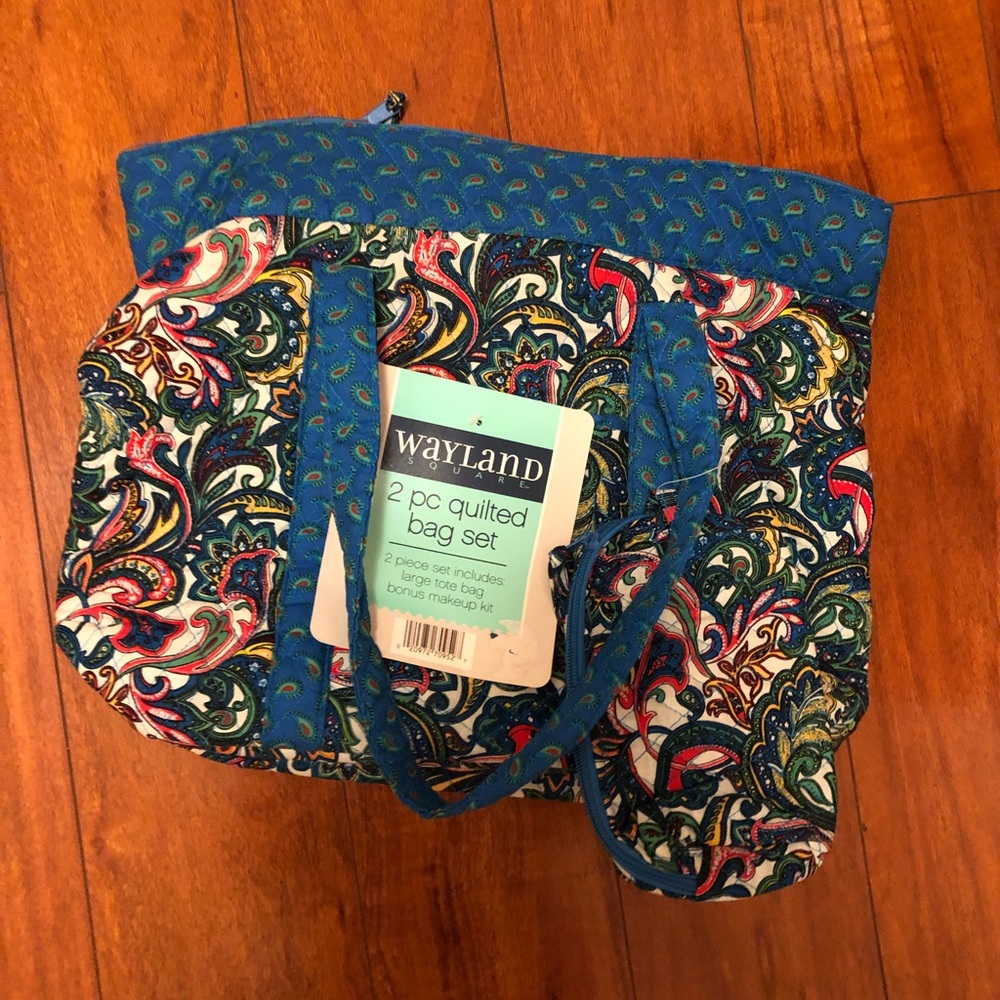 2 piece quilted bag set